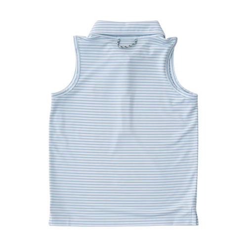Girls' Prodoh Sleeveless Pro Performance Polo Clear Sky Stripe Back