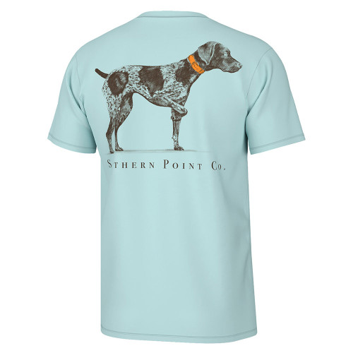 Boys' Southern Point Co Short Sleeve Greyton Detail T-Shirt - Pool Water Blue Back