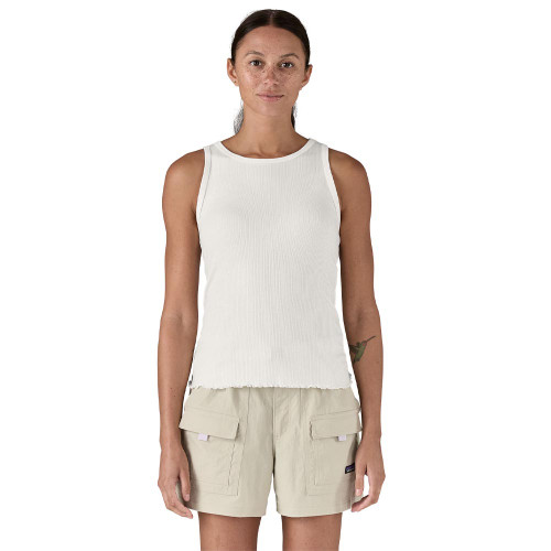 Women's Patagonia Rib Knit Tank White Top front