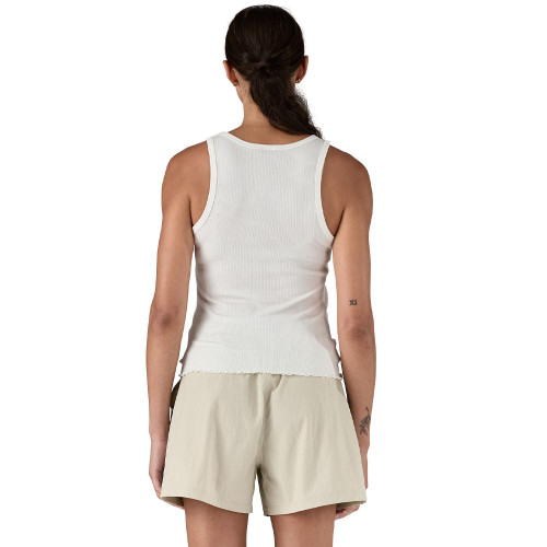 Women's Patagonia Rib Knit Tank White Top back