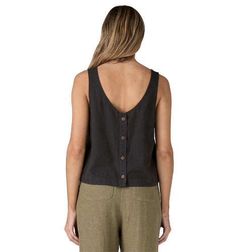 Women's Patagonia Garden Island Black Tank model back