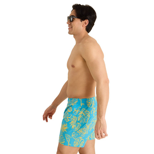 Men's Chubbies 5.5" The Arboretum Swim Blue Trunk side