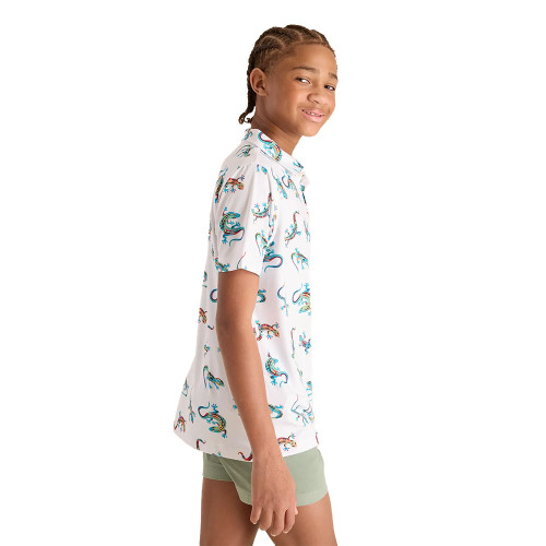 Boys' Chubbies The Blizzard O' Lizard Performance Polo White Shirt side