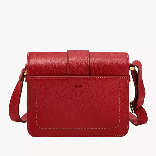 fossil 革　ショルダーバッグ【美品】　レッド FOSSIL｜フォッシル（レディース）のショルダーバッグ（レッド