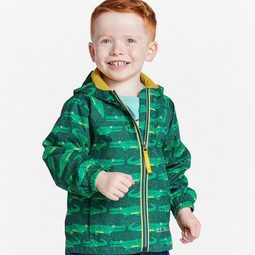 Toddler's L.L.Bean Discovery Rain Jacket - Darkest Green Gator Model Toddler's L.L.Bean Discovery Rain Jacket - Darkest Green Gator Model