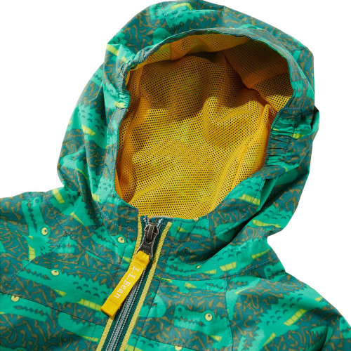 Toddler's L.L.Bean Discovery Rain Jacket - Darkest Green Gator Hood Detail Toddler's L.L.Bean Discovery Rain Jacket - Darkest Green Gator Hood Detail