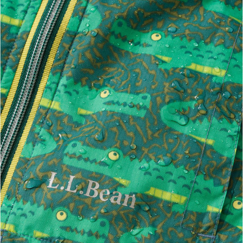 Toddler's L.L.Bean Discovery Rain Jacket - Darkest Green Gator Waterproof Detail Toddler's L.L.Bean Discovery Rain Jacket - Darkest Green Gator Waterproof Detail