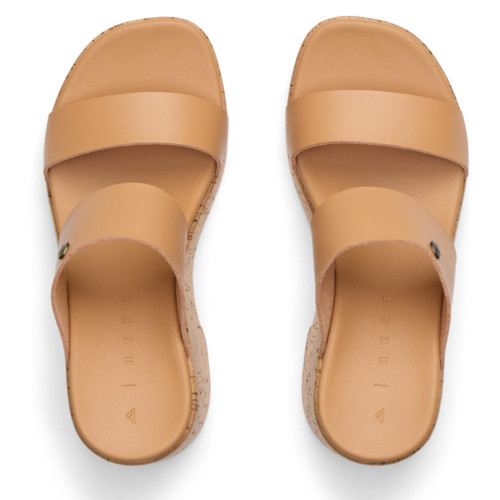 Women's Reef Sunset Ibiza Wedge Sandal - Natural Tan Top View Pair Women's Reef Sunset Ibiza Wedge Sandal - Natural Tan Top View Pair