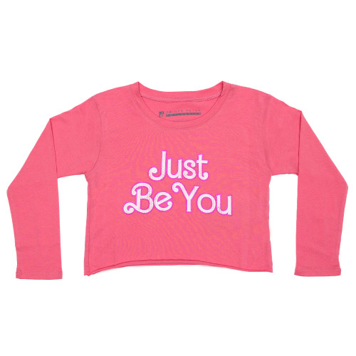 Girls' Prince Peter Just be You Crop Sweatshirt - Pink  Front