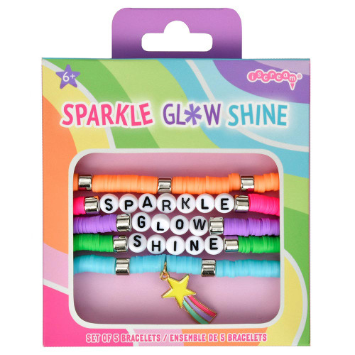 Girls' Iscream 5 Piece Bracelet Set - Sparkle Glow Shine Bracelets Packaged