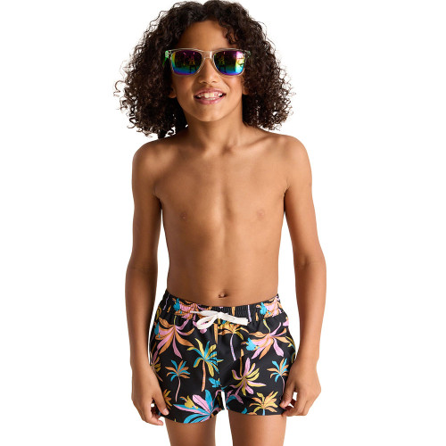 Boys' Chubbies The Black Light Nights Swim Trunks Black Palms Main