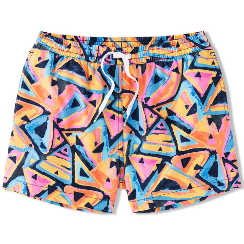 Boys' Chubbies The Exploding Nachos Swim Trunks Pink Swatch