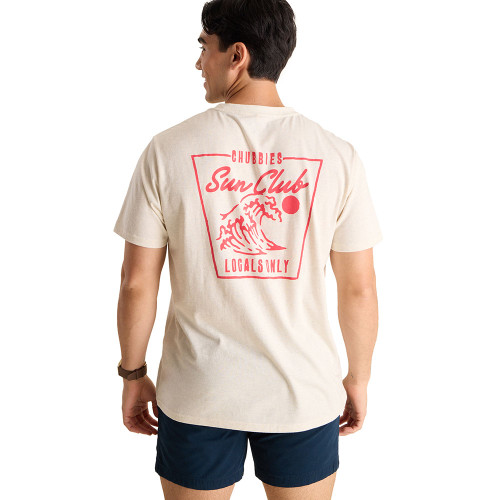 Men's Chubbies The Sun Club T-Shirt Oatmeal Main