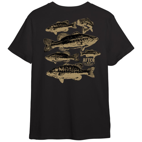 Men's AFTCO Brothers Black T-Shirt