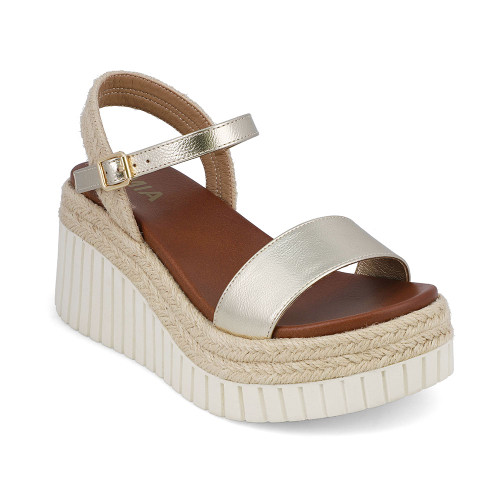 Women's Mia Yanis Platform Sandal - Gold Front Angled Main