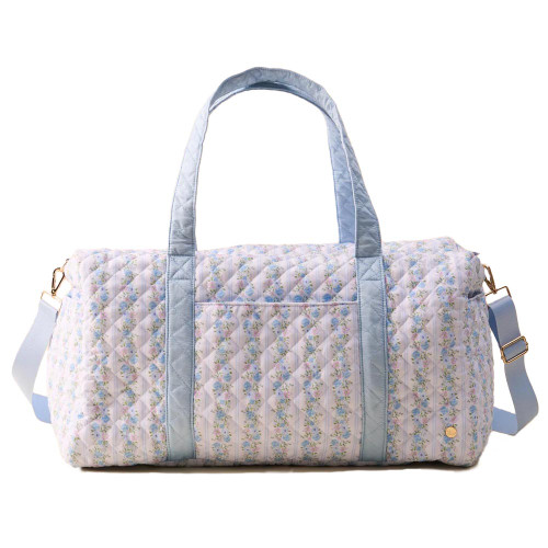 The Darling Effect On-the-Go Quilted Petal Parade Blue Weekender Bag
