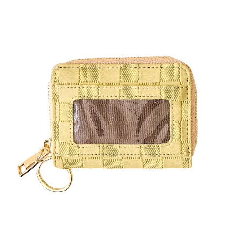 The Darling Effect Green Check Zip Around Wallet back The Darling Effect Green Check Zip Around Wallet back