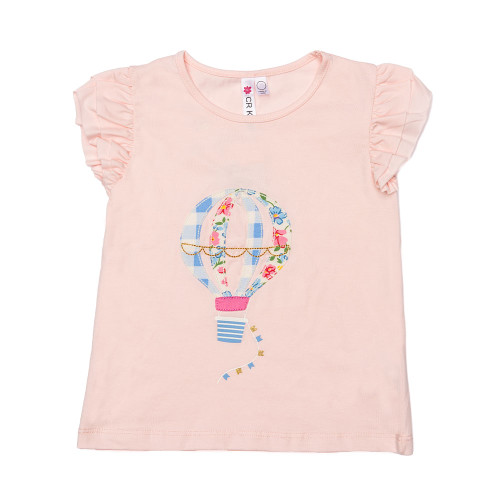 Girls' Globaltex Kids Hot Air Balloon T-Shirt Pink Main