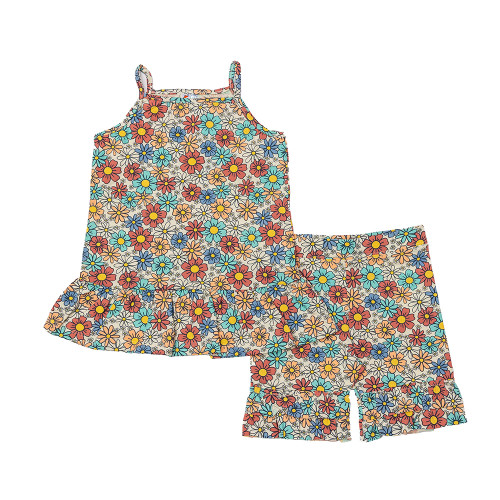 Infant/Toddler Girls' Globaltex Kids Floral Print Tunic Set Multi Main