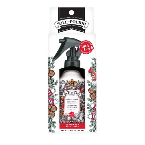 Poo-Pourri Sole-Pourri Shoe Cedarwood Eucalyptus Deodorizer front package