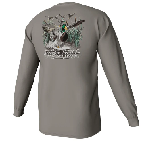 Boys' Southern Point Co. Long Sleeve Cupped Ducks T-Shirt - Laurel Oak Main