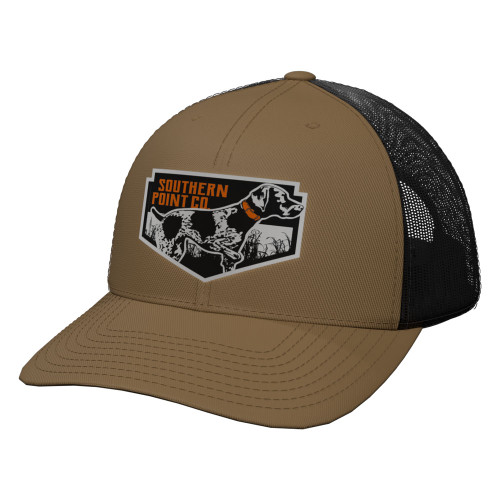 Men's Southern Point Co. Patch Trucker Hat - Brown Main