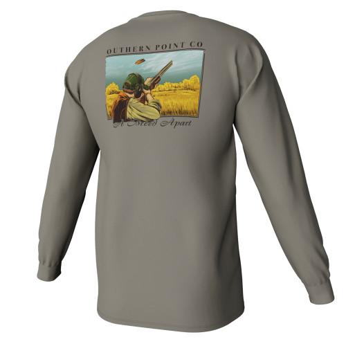 Boys' Southern Point Co. Long Sleeve Clay Shooting T-Shirt - Laurel Oak Main
