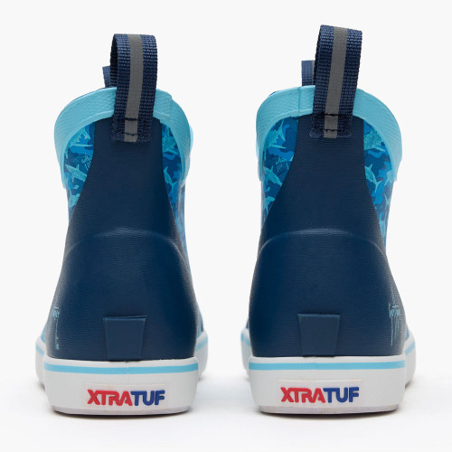Little Boys' Xtratuf Ankle Deck Boots - Blue Shark Camo Heel