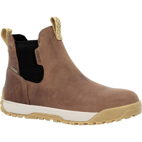 Men's Xtratuf Leather Ankle Deck Boots - Earth Brown | Eagle Eye
