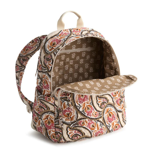 Vera Bradley Bancroft Backpack - Blooming Paisley Open