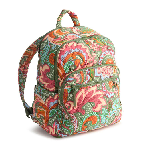 Vera Bradley Bancroft Backpack - Leaf Me Not Paisley Main