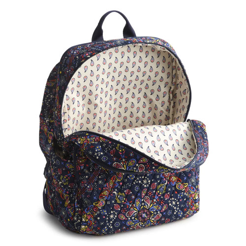 Vera Bradley Large Bancroft Backpack - Starry Paisley Open