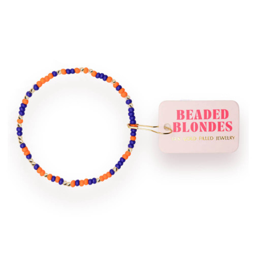 Beaded Blondes Auburn Logo Sprinkle Bracelet