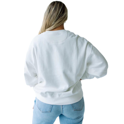 Women's Gameday Social Georgia Malone Multimedia White Sweatshirt back Women's Gameday Social Georgia Malone Multimedia White Sweatshirt back