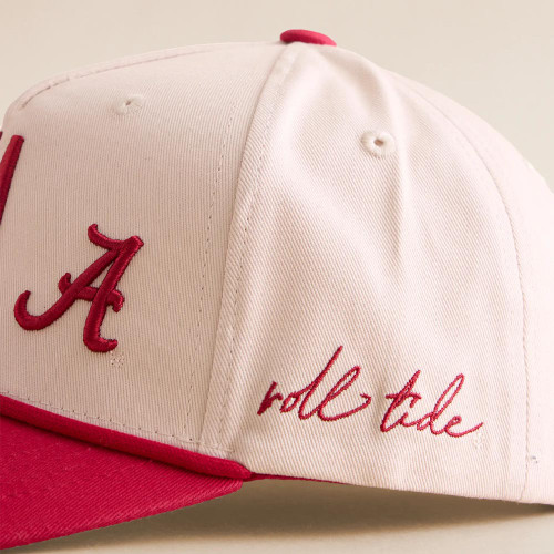 Women's Gameday Social Alabama Saturday Canvas Trucker Crimson Ivory Hat detail Women's Gameday Social Alabama Saturday Canvas Trucker Crimson Ivory Hat detail