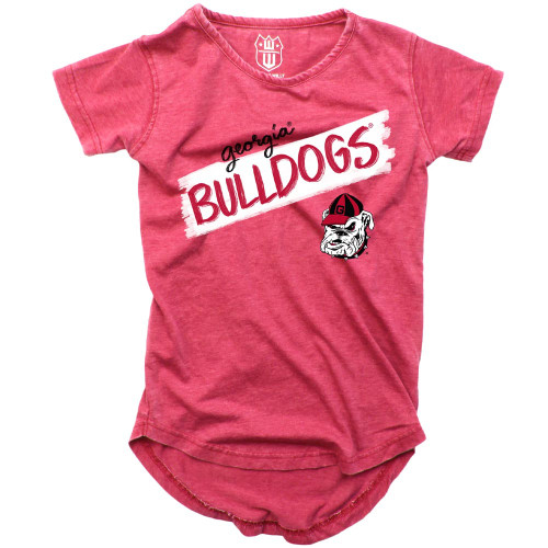 Girls' Wes & Willy Georgia Burnout High Low Red T-Shirt