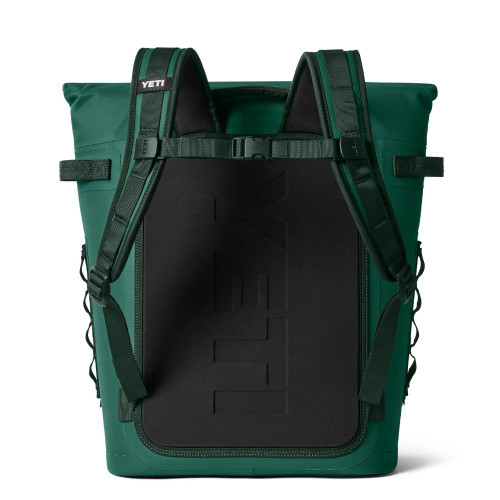 YETI Hopper Backpack M20 Soft Cooler - Black Forest Green Back
