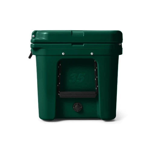 YETI Tundra 35 Hard Cooler - Black Forest Green Side