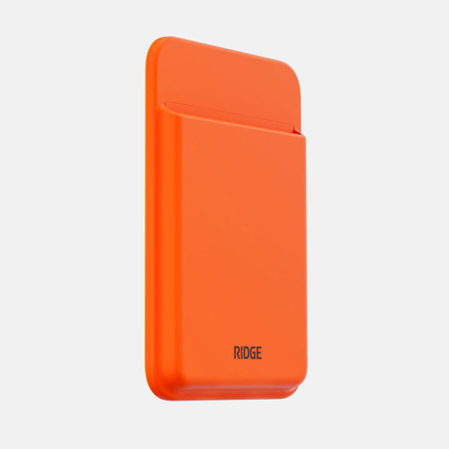 Ridge MagSafe Card Holder Wallet - Basecamp Orange Angled