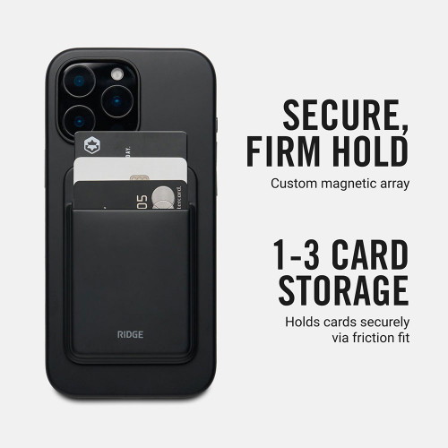 Ridge MagSafe Cardholder Wallet - Matte Black Secure Infographic