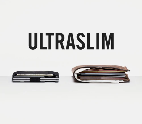 Ridge Wallet with Cash Strap - Royal Black Slim Infographic