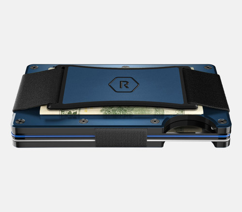 Ridge Wallet with Cash Strap - Alpine Navy Flat