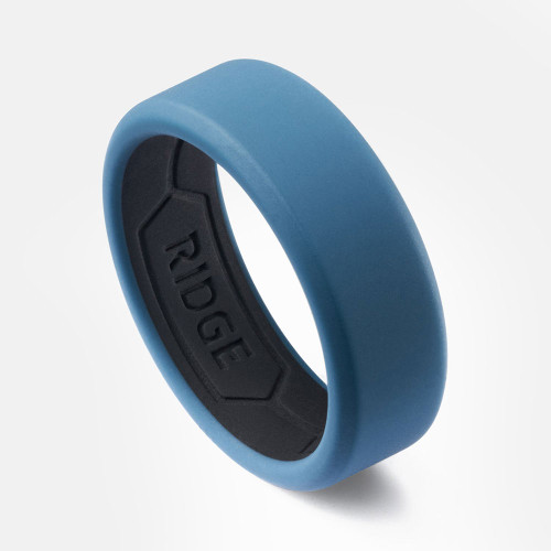 Ridge 8mm Silicone Ring Set - Alpine Navy Main