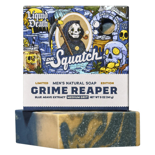 Dr. Squatch x Liquid Death: Grime Reaper Bar Soap Main