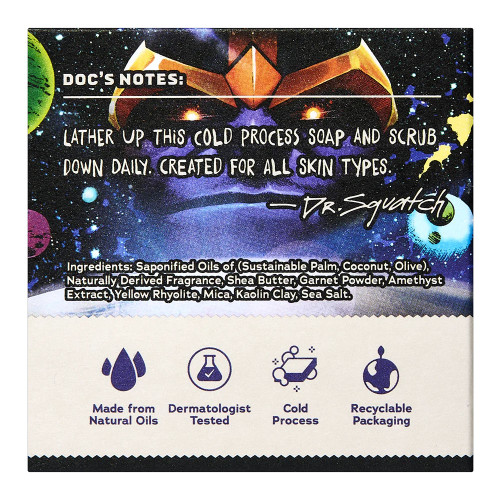 Dr. Squatch x Marvel: Infinity Bricc Bar Soap Back