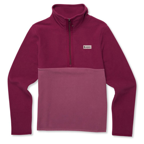 Women's Cotopaxi Amado Fleece Half Zip Pullover Jam Fig Purple Front Flat