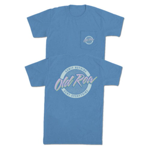 Men's Old Row Circle Logo Pocket T-Shirt - Washed Denim Blue Main