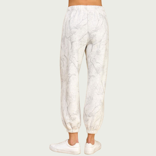 Women's TCEC Camo Print Jogger Pants Grey Back
