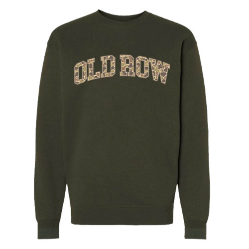 Men's Old Row Camo Crewneck Sweatshirt - Army Green Main