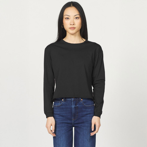 Women's Dear John Fremont Long Sleeve T-Shirt Black Front